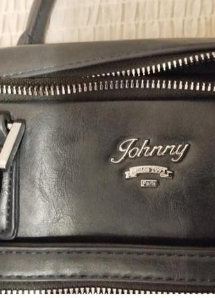 Новая большая кожаная брендовая люксовая премиум сумка шопер под ноутбук дорожная сумка johnny paris2 фото