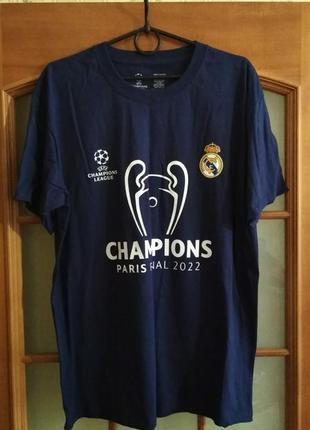 Мужская футболка real madrid champions paris 2022 (l-xl) official licensed product