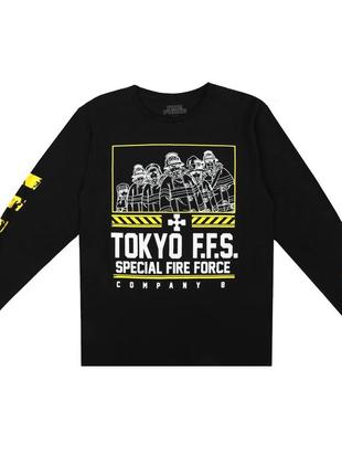 Свитшот черный loys анимэ fire force - tokyo ffs