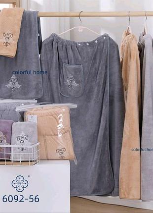 Унісекс комплект для бані/сауни,лазні кілт банник + рушник. банний набір