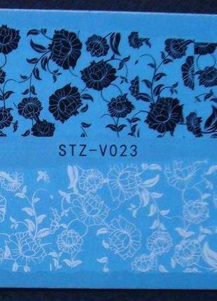 Наклейки слайдери для дизайну нігтів манікюру педикюру