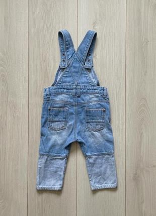 Дитячий джинсовий комбінезон zara babyboy 74 рр.2 фото