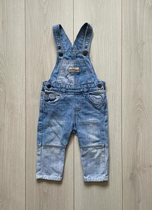 Детский джинсовый комбинезон zara babyboy 74 гг.