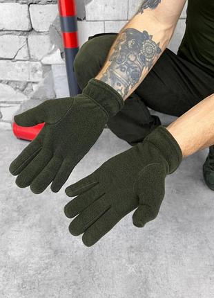 Перчатки флисовые oliva. перчатки военные утепленные зимние