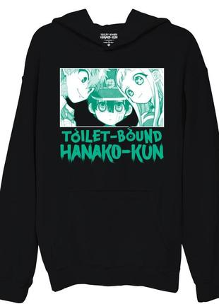 Худі чорний loys аніме toilet-bound hanako-kun - trio xs