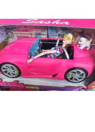 Машина для ляльки барбі рожевий кабріолет лялька1 фото