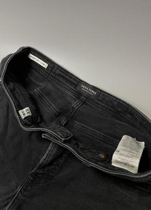 Чорні рвані джинси jack&jones, джек джонс, з порваностями, рваностями, потертостями, однотонні, базові5 фото