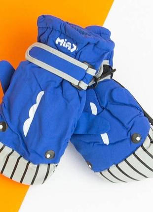 Дитячі рукавички краги непромокаючі теплі зимові, для дітей 2-4 років, акули2 фото