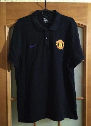 Мужская футболка поло nike fc manchester united (l-xl) оригинал