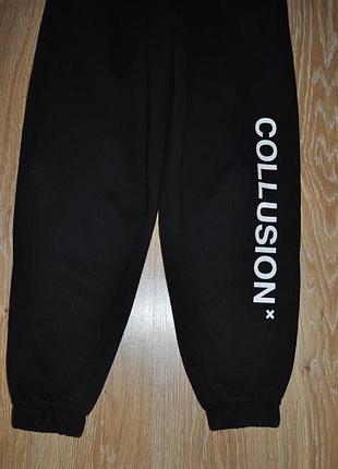 Черные утепленные спортивные штаны collusion3 фото