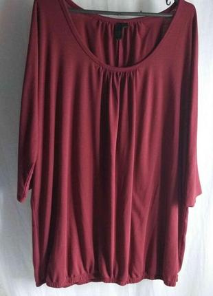 Чудова блуза трикотаж котон євро 48 батал