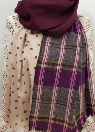 Интересный комбинированный шарф codello англия шерсть + вискоза