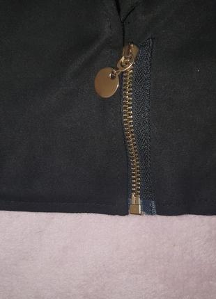 Пиджак укороченный под замшу2 фото