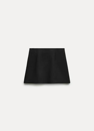 Короткая женская черная юбка zara new8 фото