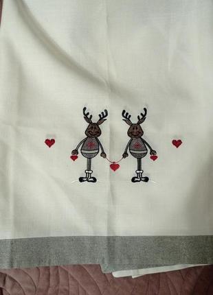 Новорічна серветка з оленями.