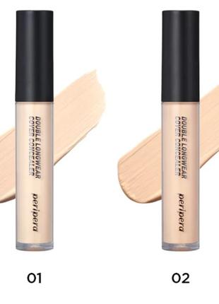 Консилер для зоны вокруг глаз peripera double longwear cover concealer - 5.5g1 фото