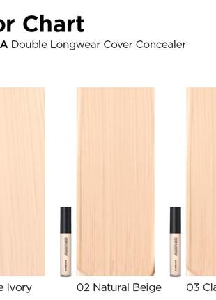 Консилер для зоны вокруг глаз peripera double longwear cover concealer - 5.5g2 фото