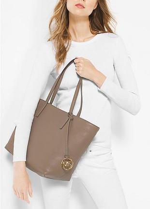 Кожаная брендовая сумка шоппер michael kors