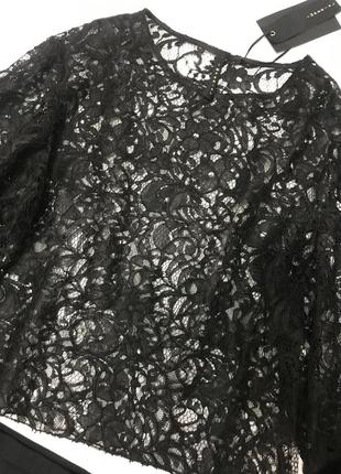 Святочная блуза imperial оригинал из кружева декорирована мехом4 фото