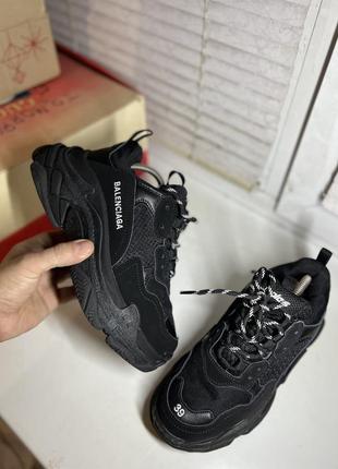 Кроссовки ботинки кожа натуральная balenciaga triple s оригинал размер 39 25 см новые1 фото