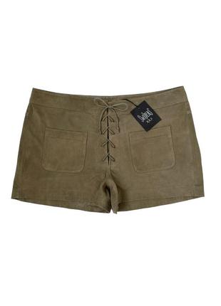 Роскошные натуральные замшевые шорты swildens, l/xl