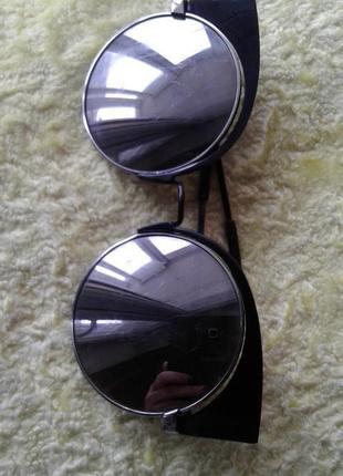 Сонцезахисні жіночі окуляри з круглими дзеркальними лінзами, рукавички-метелики wi fi нюанс5 фото
