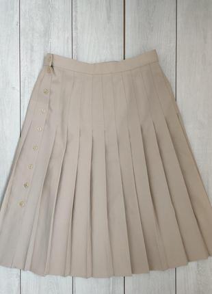 Базовая юбка-плиссе юбка в складку на пуговицах st michael 50 р