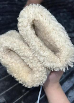 Шикарні жіночі шкіряні рукавички на натуральній овчині дублянка3 фото