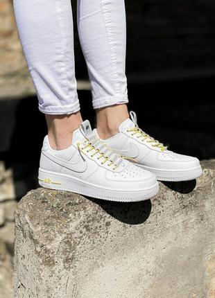 Кроссовки кеди nike air force 1 lux 'white/chrome yellow' кросівки кеды7 фото