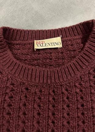 Свитер red valentino бордовый шерсть 95%
