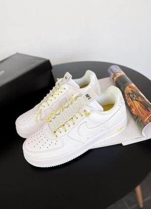 Кроссовки кеди nike air force 1 lux 'white/chrome yellow' кросівки кеды5 фото