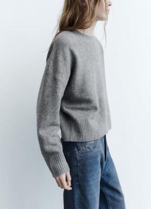 Серый свитер из новой коллекции zara размер xs,s,m3 фото
