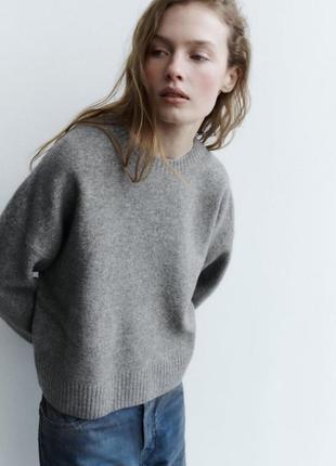 Серый свитер из новой коллекции zara размер xs,s,m2 фото