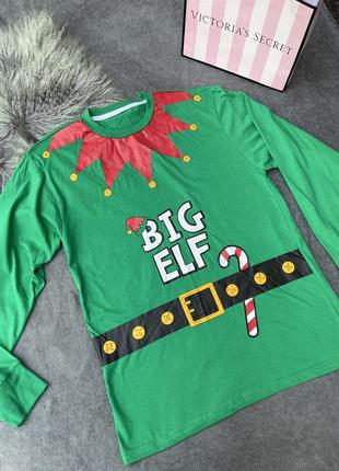 Новогодняя ночная кофта "big elf"+ в подарок штаны )2 фото