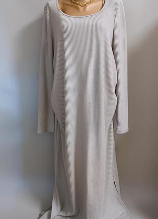 Primark довга сукня в рубчик, база, eur 46-50