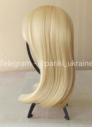 Коротка перука блонд, нова, термостійка, з чубчиком, парик3 фото