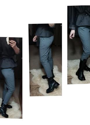 Брюки женские офисные stradivarius брюки высокая посадка стрейчевые брюки на резинке2 фото