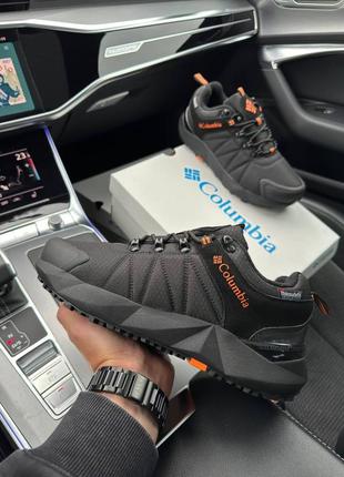 Мужские кроссовки columbia facet low trinsulate all black orange termo❄️
