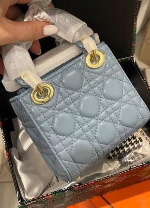 Преміальна сумочка сумка в стилі lady dior mini5 фото