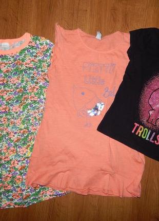 Набір комплект одягу  сукня 2шт + фтболка на дівчинку 5-6років