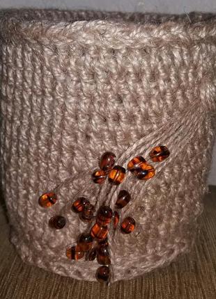 Кошик з джуту ручної роботи