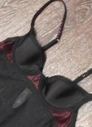 Брендовый красивый пеньюар р. 32 b 70 b от ann summers,косточки, поролон, кружево7 фото