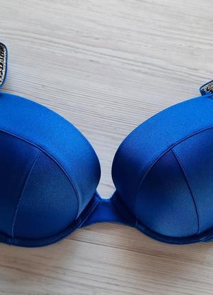 Синий купальник на большую грудь victoria's secret 32ddd 32f 75e 70ф 75е 70f чашка f e ф е стразы3 фото