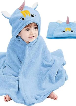 Детское полотенце с капюшоном - единорог