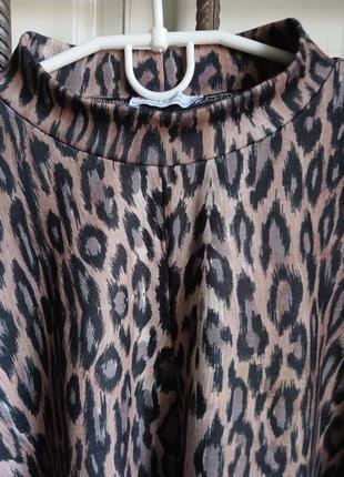 Zara женская блузка с животным принтом6 фото