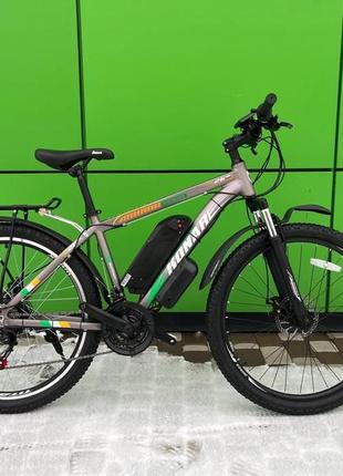 Електровелосипед cubic-bike konar 26" silver lcd sw-900 18a 450 w 8 ah 48v panasonic1 фото