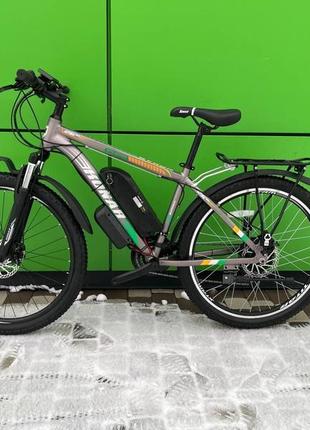 Електровелосипед cubic-bike konar 26" silver lcd sw-900 18a 450 w 8 ah 48v panasonic2 фото