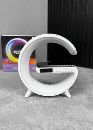 Настільна смарт лампа-нічник g-smart rgb 15w light sound machine з бездротовою зарядкою та bluetooth