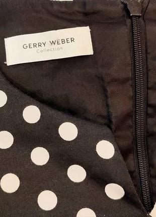 Плаття в горох сукня літня gerry weber в білий горох плаття жіноче класичне чорне в білий горошок приталене сукня gerry weber на короткий рукав8 фото