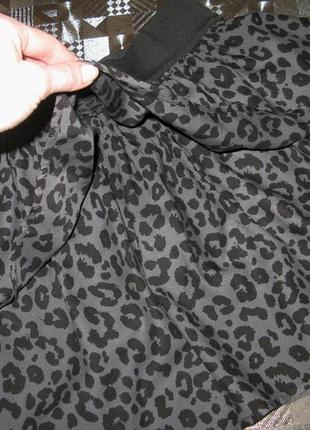 Легкая вискозная юбка леопардовый принт h&m xs-s2 фото